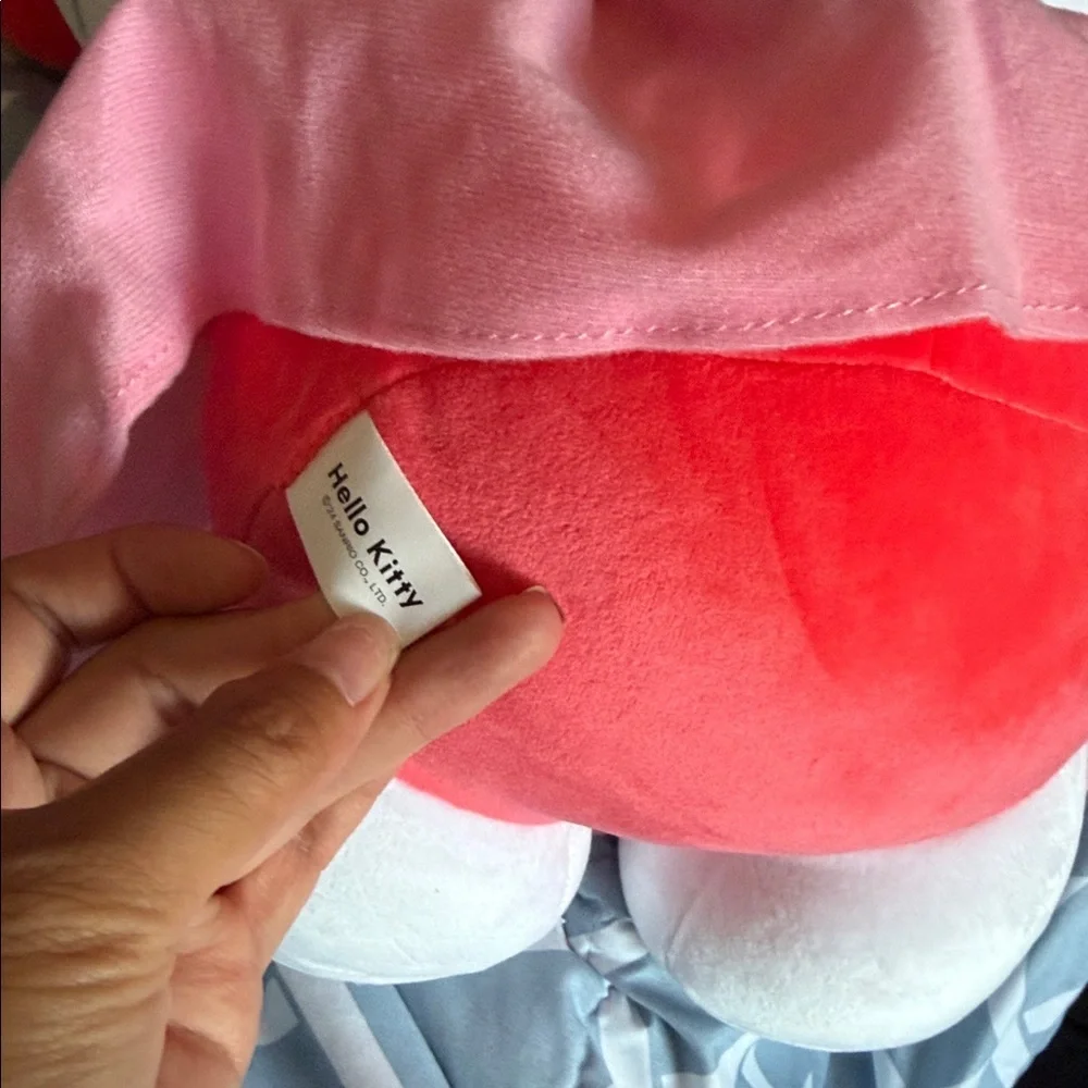 NWT Hello Kitty Plush with Pink Dress and Red Accents
